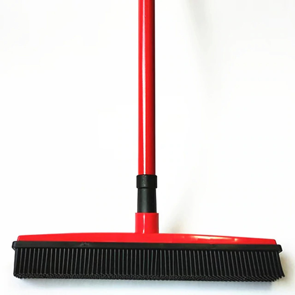 Rubber Broom Brush With Squeegee For Hair, Dust & Spills Inspire Uplift